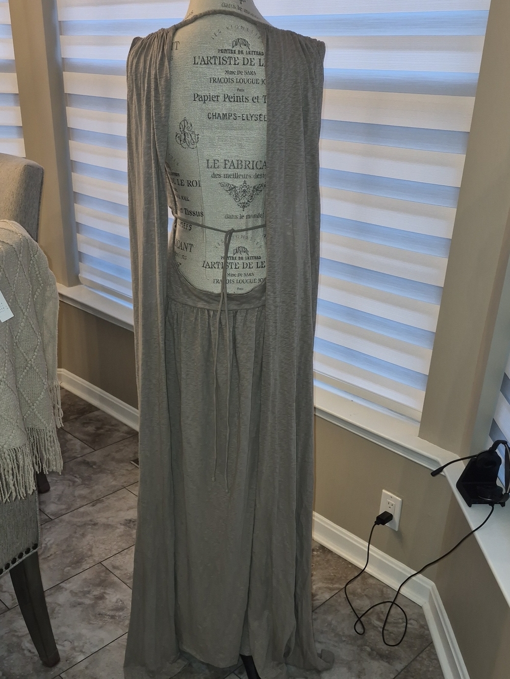 FREE PEOPLE NWT COTTON FLOWY DOUBLE LEG SPLIT TIE BACK HALTER DRESS
